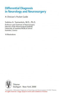Differential Diagnosis In Neurology And Neurosurgery
