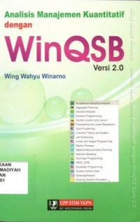 Analisis Manajemen Kuantitatif dengan  WinQSB,