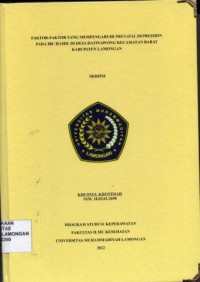 FAKTOR-FAKTOR YANG MEMPENGARUHI PRENATAL DEPRESSION PADA IBU HAMIL DI DESA DATINAWONG KECAMATAN BABAT KABUPATEN LAMONGAN