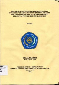 Pengaruh Senam Diabetik terhadap Kejadian Intermitten Claudication pada Penderita Diabetes Militus di Dusun Kebon Agung Desa Sumberejo Kecamatan Pucuk Kabupaten Lamongan